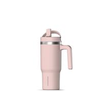 Hydrapeak Kids Voyager 18 oz Tumbler with Handle and Flip-Up Straw Lid | Spill Proof and Leak Resistant | Reusable Stainless Steel Water Bottle | Gift for Kids Boys Girls|Blossom Pink