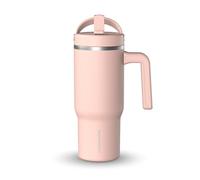 Hydrapeak Kids Voyager 18 oz Tumbler with Handle and Flip-Up Straw Lid | Spill Proof and Leak Resistant | Reusable Stainless Steel Water Bottle | Gift for Kids Boys Girls | Peony