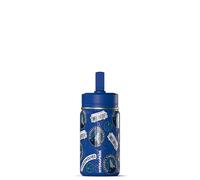 Hydrapeak NBA Officially Licensed Minnesota Timberwolves Mini 14oz Kids Stainless Steel Water Bottle with Straw Lid & Flexible Handle, Double Wall Insulated, Spill Proof