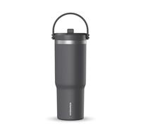 Hydrapeak Nomad 32oz Insulated Stainless Steel Travel Tumbler with Handle & Straw Lid, Leakproof, Cupholder Friendly, Keeps Drinks Cold 24 Hours, Reusable Bottle for Daily Hydration (Grey Matter)