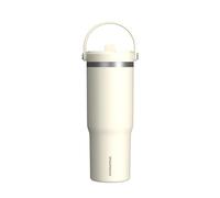 Hydrapeak Nomad 32oz Insulated Stainless Steel Travel Tumbler with Handle & Straw Lid, Leakproof, Cupholder Friendly, Keeps Drinks Cold 24 Hours, Reusable Bottle for Daily Hydration (Ivory)