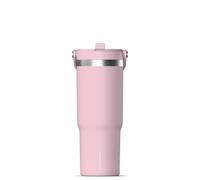 Hydrapeak Nomad 32oz Insulated Stainless Steel Travel Tumbler with Handle & Straw Lid, Leakproof, Cupholder Friendly, Keeps Drinks Cold 24 Hours, Reusable Bottle for Daily Hydration (Baby Pink)