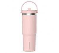 Hydrapeak Nomad 32oz Stainless Steel Insulated Travel Tumbler with Handle & Straw Lid, Leakproof, Cupholder Friendly, Back to School, College Dorm, & Everyday Hydration, Cold 24 Hours (Whisper Pink)