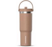 Hydrapeak Nomad 32oz Stainless Steel Insulated Travel Tumbler with Handle & Straw Lid, Leakproof, Cupholder Friendly, Back to School, College Dorm, Gym & Everyday Hydration, Cold 24 Hours (Almond)
