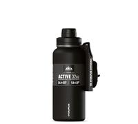 Hydrapeak Sport Insulated Water Bottle with Straw & Chug Lid, Leak & Spill Proof, Keeps Drinks Cold for 24 Hours, Hot for 12 Hours, Premium Stainless Steel Water Bottles (32oz, Black)