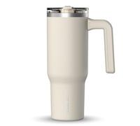 Hydrapeak Voyager 32 oz Tumbler with Handle and Straw Lid | Reusable Stainless Steel Water Bottle Travel Mug Cupholder Friendly | Insulated Cup (Stone)