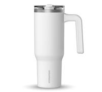 Hydrapeak Voyager 32 oz Tumbler with Handle and Straw Lid | Reusable Stainless Steel Water Bottle Travel Mug Cupholder Friendly | Insulated Cup (White)