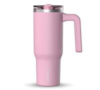 Hydrapeak Voyager 32 oz Tumbler with Handle and Straw Lid | Reusable Stainless Steel Water Bottle Travel Mug Cupholder Friendly | Insulated Cup (Cotton Pink)