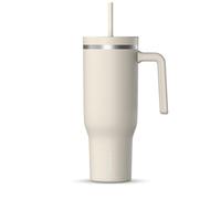 Hydrapeak Voyager 40 Oz Stainless Steel Tumbler with Handle, Insulated Water Bottle With Straw & Lid, Cupholder Friendly Reusable Travel Mug (Stone)