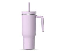 Hydrapeak Voyager 40 Oz Stainless Steel Tumbler with Handle, Insulated Water Bottle With Straw & Lid, Cupholder Friendly Reusable Travel Mug (Blush)