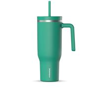 Hydrapeak Voyager 40oz Stainless Steel Tumbler with Handle - Insulated Water Bottle with Straw and Lid - Cup Holder Friendly - Reusable Travel Mug (Kelly Green)