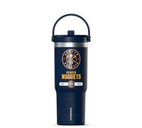 Hydrapeak x NBA Officially Licensed Denver Nuggets 32 oz Nomad Tumbler with Handle and Straw Lid, Leakproof Stainless Steel Water Bottle