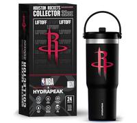 Hydrapeak x NBA Officially Licensed Houston Rockets 32oz Nomad Stainless Steel Tumbler with Handle and Straw Lid, Leakproof Water Bottle in Limited Edition Collector's Gift Box