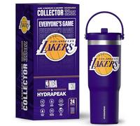 Hydrapeak x NBA Officially Licensed Los Angeles Lakers 32oz Nomad Stainless Steel Tumbler with Handle and Straw Lid, Leakproof Water Bottle in Limited Edition Collector's Gift Box