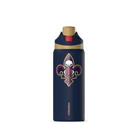 Hydrapeak x NBA Officially Licensed New Orleans Pelicans Oasis 32 oz Water Bottle with Chug Lid Push Button, Stainless Steel Water Bottle No Straw, 32 oz Insulated Water Bottle
