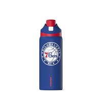 Hydrapeak x NBA Officially Licensed Philadelphia 76ers Oasis 32 oz Water Bottle with Chug Lid Push Button, Stainless Steel Water Bottle No Straw, 32 oz Insulated Water Bottle