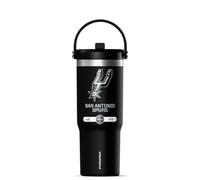 Hydrapeak x NBA Officially Licensed San Antonio Spurs 32 oz Nomad Tumbler with Handle and Straw Lid, Leakproof Stainless Steel Water Bottle