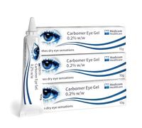 HydraSole Carbomer 0.2% Eye Gel - Hydrating Nighttime for Dry Eyes, Lubricating Gel Drops for Tired, Soothing Relief from Itchy, Irritated, Sensitive - 10g Pack of 3 - Brand May Vary