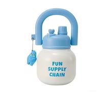 Hydrate Effectively with 680ml Big Belly Stainless Steel Water Bottle Designed for Active Lifestyles (Blue and white)