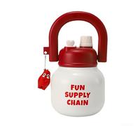 Hydrate Effectively with 680ml Big Belly Stainless Steel Water Bottle Designed for Active Lifestyles (Red and white)