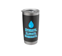 Hydrate Elevate, Dominate, Motivation Design Drink Water Stainless Steel Insulated Tumbler
