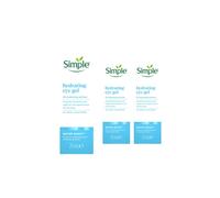 Hydrate+ 'Eye Gel' Soothing Cooling Gel for Tired Eyes 25ml, 3 Pack Simple White One Size