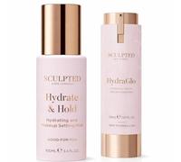 Hydrate & Hold Makeup Setting Spray Mist & HydraGlo Serum Duo from Sculpted by Aimee - 100ml Fixing Spray with Hyaluronic Acid & 30ml Vegan, Cruelty-Free Hydrating Face Serum
