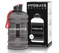 HYDRATE XL Jug 2.2 Litre Water Bottle BPA Free with Handle and Flip Top Lid for Daily Use - Hydration Bottle for Active Lifestyles - Reliable Water Jug for Gym, Travel, and Outdoor Use (Black)