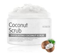 Hydrating Coconut Body Scrub 200g - Exfoliating Body Scrub & Body Exfoliator for Smooth Radiant Skin, Coconut Oil, Gentle Foot Scrub & Exfoliating Face Scrub, Vegan Natural Spa Body Polish