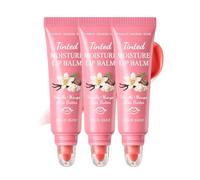 Hydrating Coloured Lip Butter Balm Set, Tinted Lip Care for Dry Lips, Glossy Moisturiser for Shine & Nourishment, Sheer Colour Chapstick, Non Sticky Lip Oil, Long Lasting Hydration (3pc)