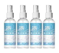 Hydrating Cooling Spray, Instant Cooling Face & Body Mist Spray, Long Lasting Cooler Moisturizing Skin Solution for Outdoor, Sports, Travel, 100ml(Pack of 4)