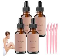 Hydrating Dermaplaning Shaving Oil for Face, Face Shaving Oil without Irritating for Women, Reduces Ingrown Hairs and Dryness, Deeply Moisturizing for Soothing Skin, Hair Inhibitor (4pcs)