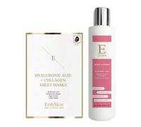 Hydrating Duo: Collagen Body Lotion 250ml + Hyaluronic Sheet Mask Erth Skin London White 250ml