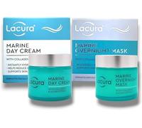 Hydrating Face Moisturiser with Collagen & Algae Extract | Anti-Ageing Skincare for Radiant Skin (2x, Day Cream + Overnight Mask)