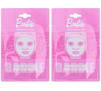 Hydrating Facial Sheet Mask with Hyaluronic Acid for Skin Hydration - Raspberry Scented - Barbie - Skincare Facial Mask (Pack of 2)