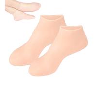 Hydrating Foot Socks - Silicone Heel Covers, Wear-Resistant Moisture Lock Socks | Cracked Skin relieff for Calluses, Deep Soothing Pedicure Wraps, Comfortable Sleep Booties for Rough Feet,