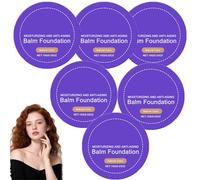 Hydrating Foundations for Mature Skin, Age-Defying Balm Foundation with Medium Buildable Coverage and Shiny Finish for Beautiful Makeup, Blurs Fine Lines and Imperfections for Even Skin Tone (6pcs)