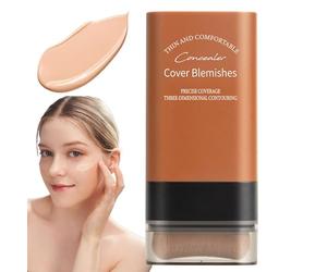 Hydrating Lightweight Foundation Stick, Stick With Built In Brush, Multi Use Eraser Cosmetic Tool with Smooth Texture, Radiant Accessory with Modern Style, Beauty Solution for Longwear 20g