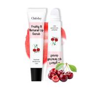 Hydrating Lip Balm with Exfoliating Fruit Scrub - Moisturizing Lip Care Stick for Dry, Chapped Lips, Reduces Lip Lines, Smooths Dead Skin, Nourishing Lip Treatment for All Skin Types