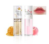 Hydrating Lip Oil Set, Long-lasting Clear Lip Gloss Set For Teenage Girls, Fruit Flavoured Lip Oil Plumping & Moisturizing, Lip Glow Balm Liquid Lipstick for Women Lip Care (2PCS)
