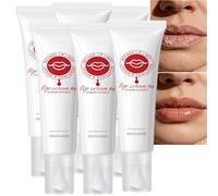 Hydrating & Plumping Lip Serum, Nourishing Lip Balm Moisturizer with Peptide & Collagen, Lightweight Non-Sticky Lip Gloss for Dry Lips, Smooths Fine Lines, Long-Lasting Tinted Lip Care (6PCS)