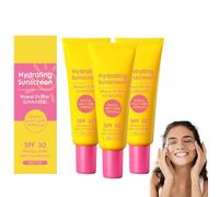 Hydrating Sunscreen SPF 30, Natural Sun Cream With SPF 30 & Moringa Oil For Protection Against UVA/UVB, 24 Hours Moisture & Natural Glow, Gentle Daily Care Formula (3PC)
