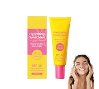 Hydrating Sunscreen SPF 30, Natural Sun Cream With SPF 30 & Moringa Oil For Protection Against UVA/UVB, 24 Hours Moisture & Natural Glow, Gentle Daily Care Formula (1PC)