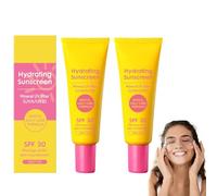 Hydrating Sunscreen SPF 30, Natural Sun Cream With SPF 30 & Moringa Oil For Protection Against UVA/UVB, 24 Hours Moisture & Natural Glow, Gentle Daily Care Formula (2PC)