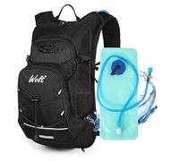 Hydration Backpack with 2L Hydration Bladder for Men Women, Water Backpack for Hiking, Running, Cycling, Climbing, Black