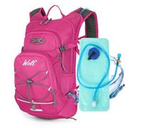 Hydration Backpack 18L Hiking Water Backpack with 2L Water Bladder for Men Women, Hydration Pack for Cycling Running Biking, Pink