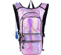 Hydration Backpack Pack with Cool Lights, 2L Water Bladder, Lightweight Bag for Running, Hiking, Bike, Climbing, Music Festival Essential, and Rave (Holographic-Pink)
