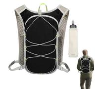 Hydration Backpack, Water Bladder Pack, 8.27x2.76x14.17 Inches, Reflective Running Vest, Lightweight Sports Hydration Gear, with 500ml Soft Flask for Cycling, Climbing, Hiking, Fitness, Skiing