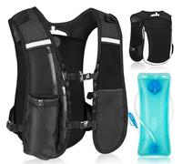 Hydration Backpack with 2L Water Bladder, Lightweight Running Vest for Women Men, Adjustable Straps, Multi-Pocket Water backpack, Breathable Running Vest for Hiking, Cycling, Climbing, Camping, Biking