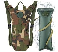 Hydration Backpack with 3L Water Bladder, Military Tactical Water Backpack Lightweight, Cycling Hydration Pack for Running MTB Camping Hiking, Camoflage(Camoflage)